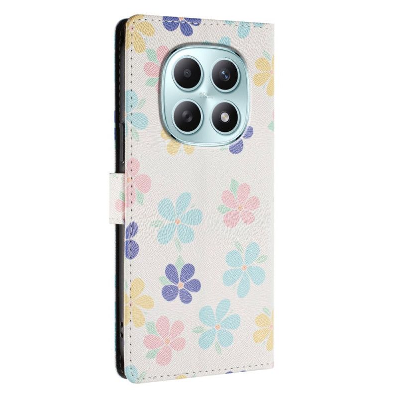 Flip Cover Til Xiaomi Redmi Note 15 5g Farverige Blomster