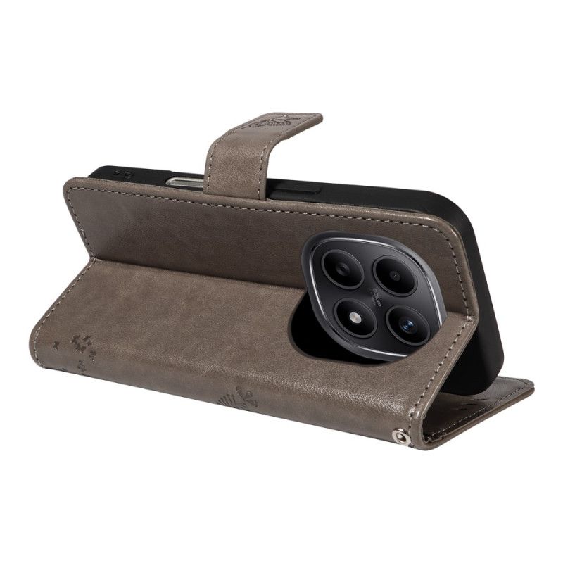 Flip Cover Til Xiaomi Redmi Note 15 5g Katte- Og Træmønster