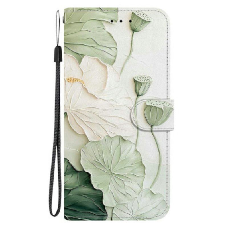 Flip Cover Til Xiaomi Redmi Note 15 5g Lotus Mønster