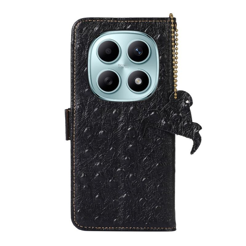 Flip Cover Til Xiaomi Redmi Note 15 5g Rfid-blokering Og Ægte Læder