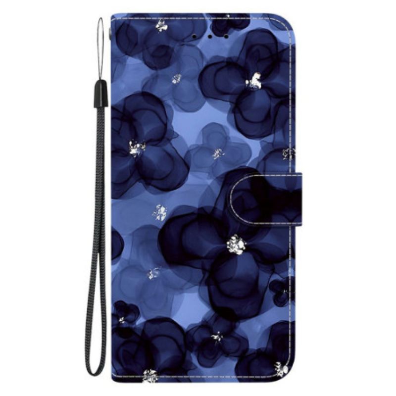 Flip Cover Xiaomi Redmi Note 15 5g Blå Blomster