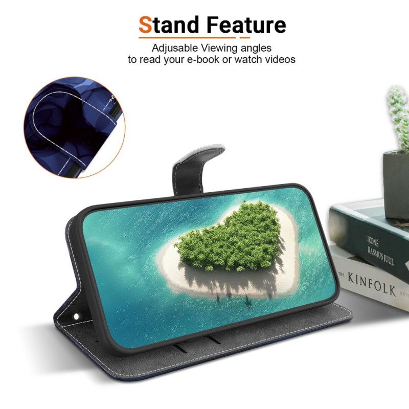 Flip Cover Xiaomi Redmi Note 15 5g Blå Blomster