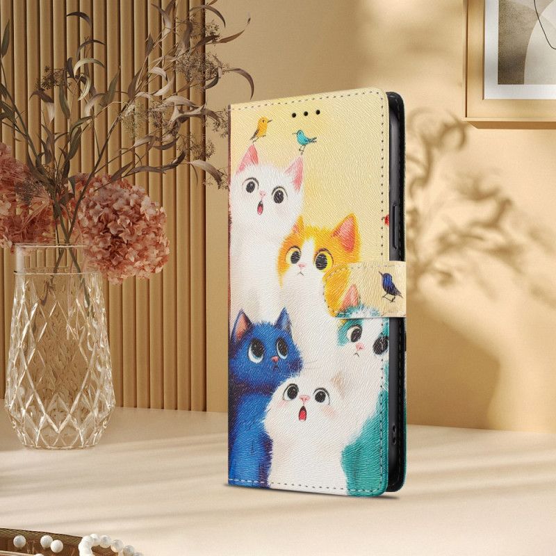 Flip Cover Xiaomi Redmi Note 15 5g Farverige Katte