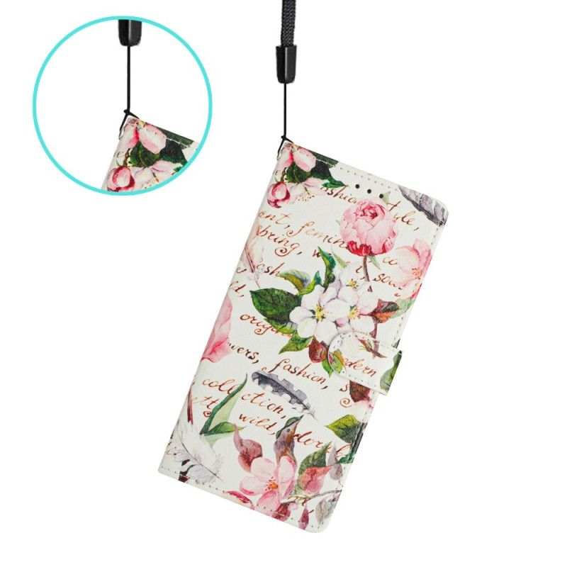 Flip Cover Xiaomi Redmi Note 15 5g Grønne Blomster Og Blade