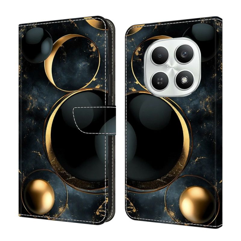 Flip Cover Xiaomi Redmi Note 15 5g Gyldne Ringe