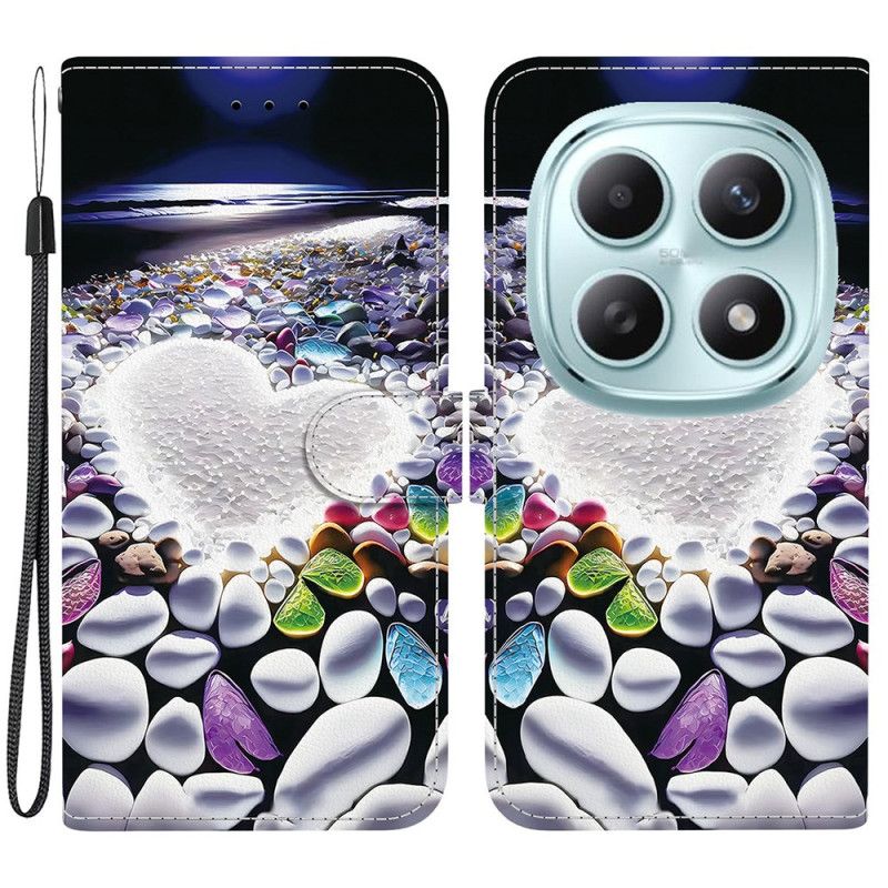 Flip Cover Xiaomi Redmi Note 15 5g Hvidt Hjerte