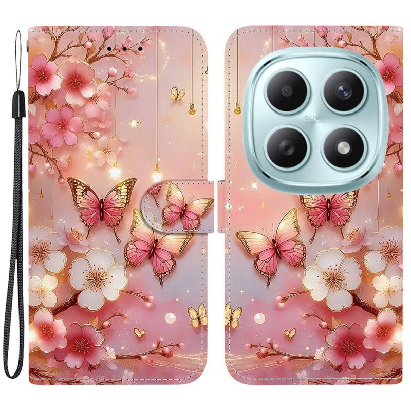 Flip Cover Xiaomi Redmi Note 15 5g Lanterne Sommerfugle