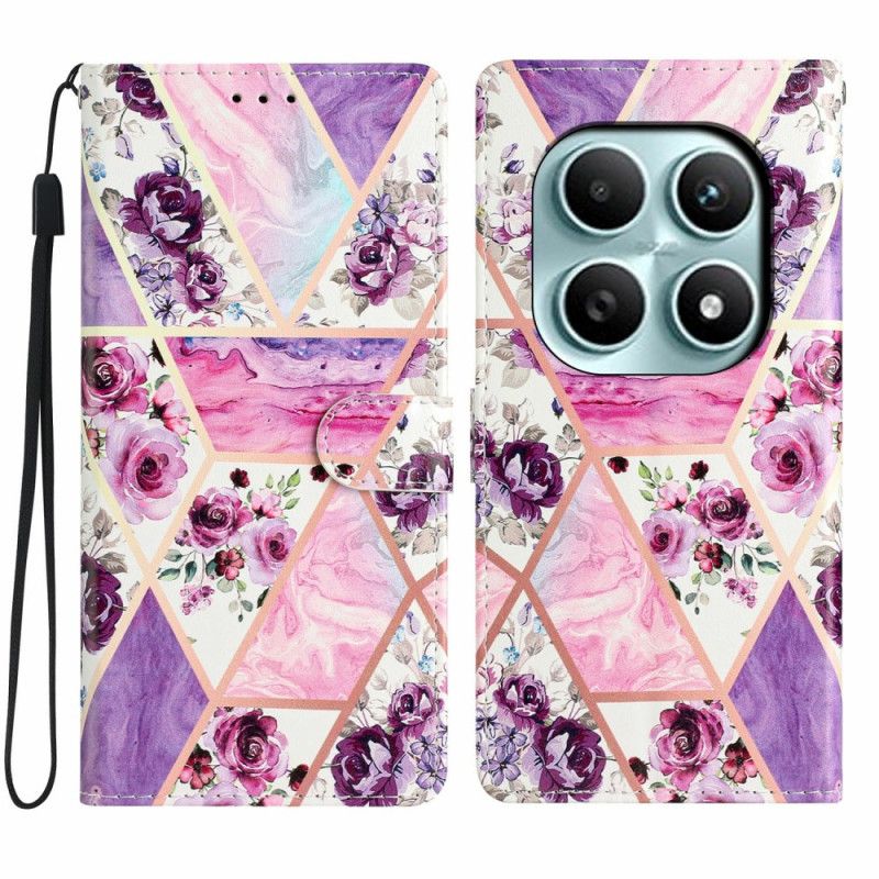 Flip Cover Xiaomi Redmi Note 15 5g Lilla Marmor