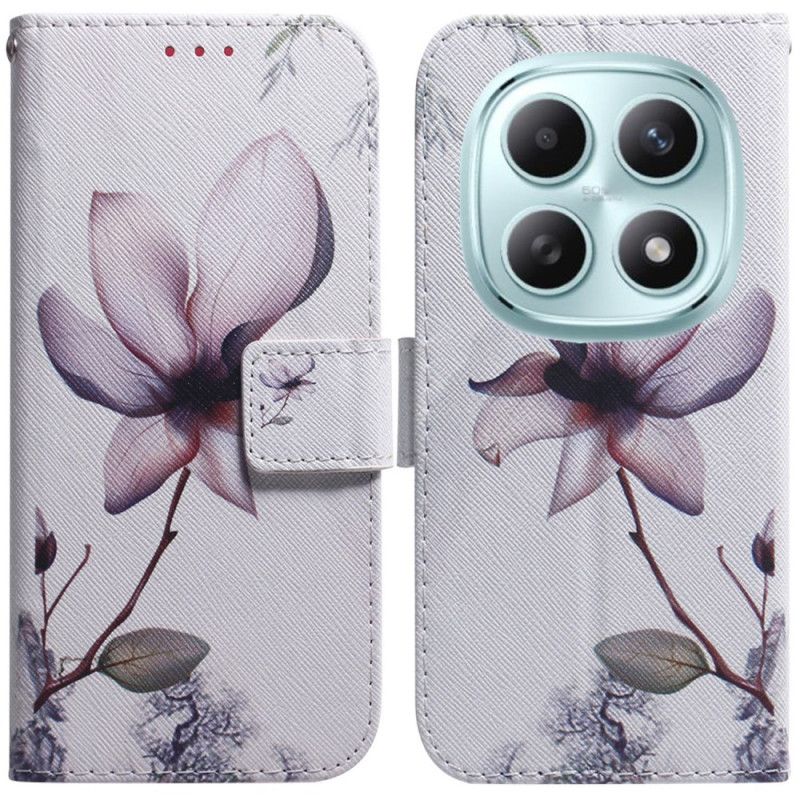 Flip Cover Xiaomi Redmi Note 15 5g Lyserød Blomst