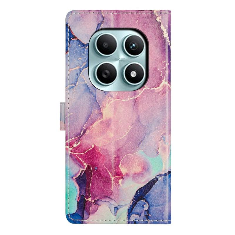 Flip Cover Xiaomi Redmi Note 15 5g Lyserød Og Grøn Marmor