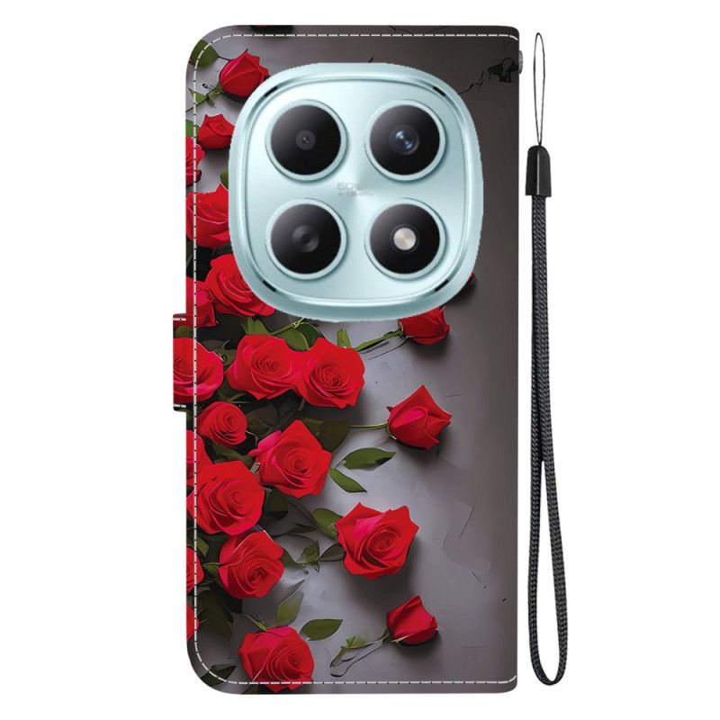 Flip Cover Xiaomi Redmi Note 15 5g Røde Roser