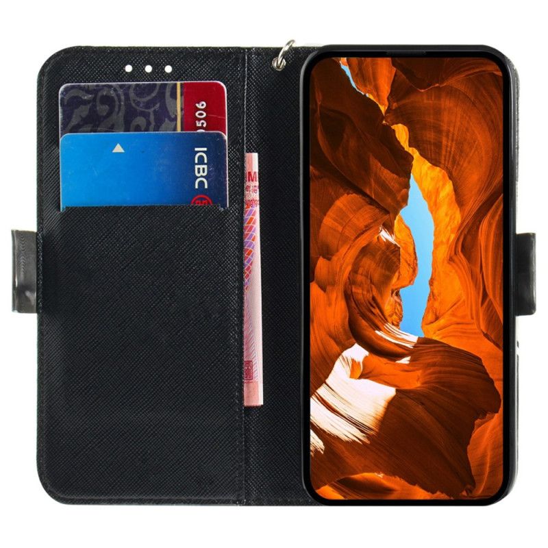 Flip Cover Xiaomi Redmi Note 15 5g Vred Panda Med Snor