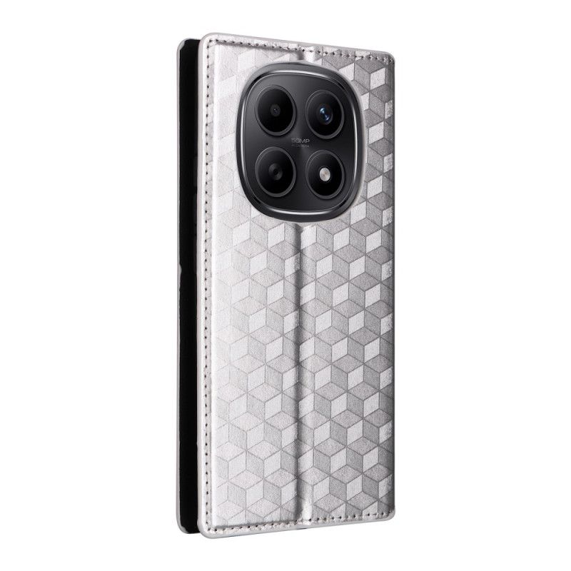 Læder Cover Xiaomi Redmi Note 15 5g Graveret Diamantmønster