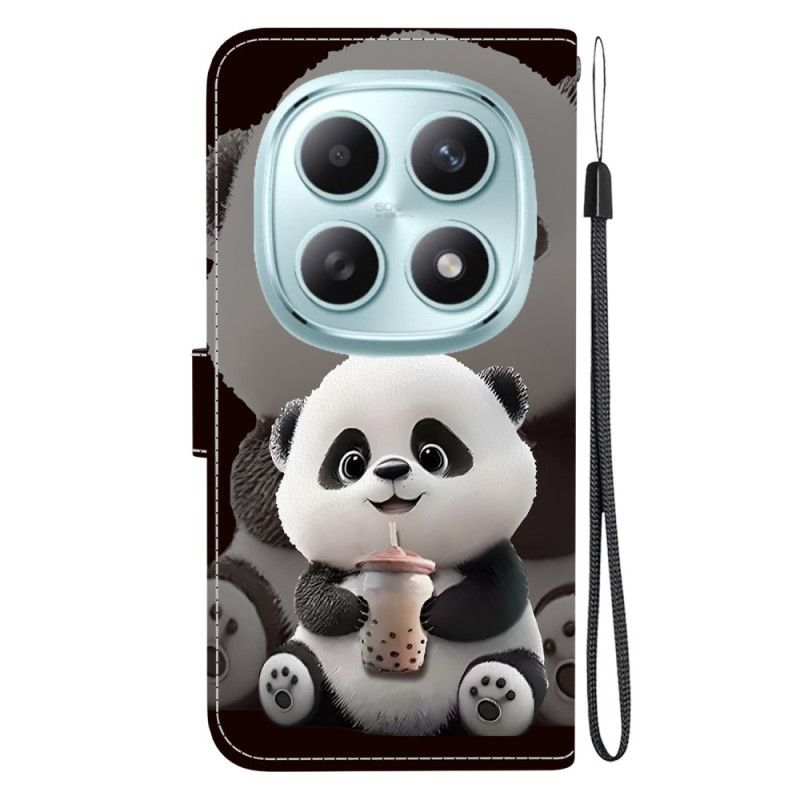Læder Cover Xiaomi Redmi Note 15 5g Panda Mælkete