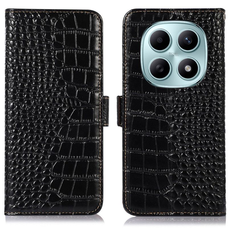 Læder Cover Xiaomi Redmi Note 15 5g Rfid-blokerende Krokodilletekstur