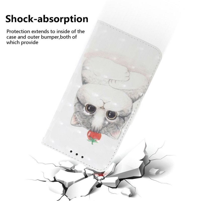 Læder Cover Xiaomi Redmi Note 15 5g Sød Kat Med Snor