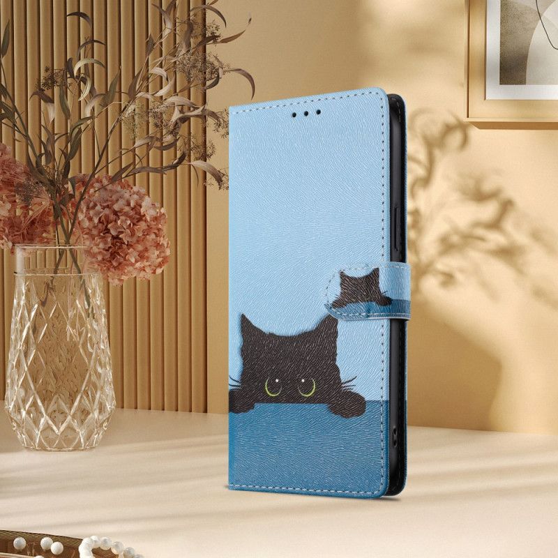 Læder Cover Xiaomi Redmi Note 15 5g Sort Kat