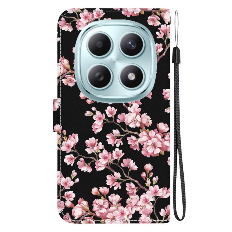 Læder Cover Xiaomi Redmi Note 15 5g Telefon Etui Blommeblomster