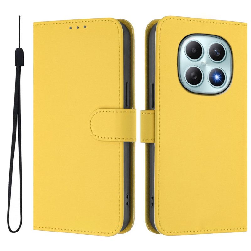 Læder Cover Xiaomi Redmi Note 15 5g Telefon Etui Ensfarvet