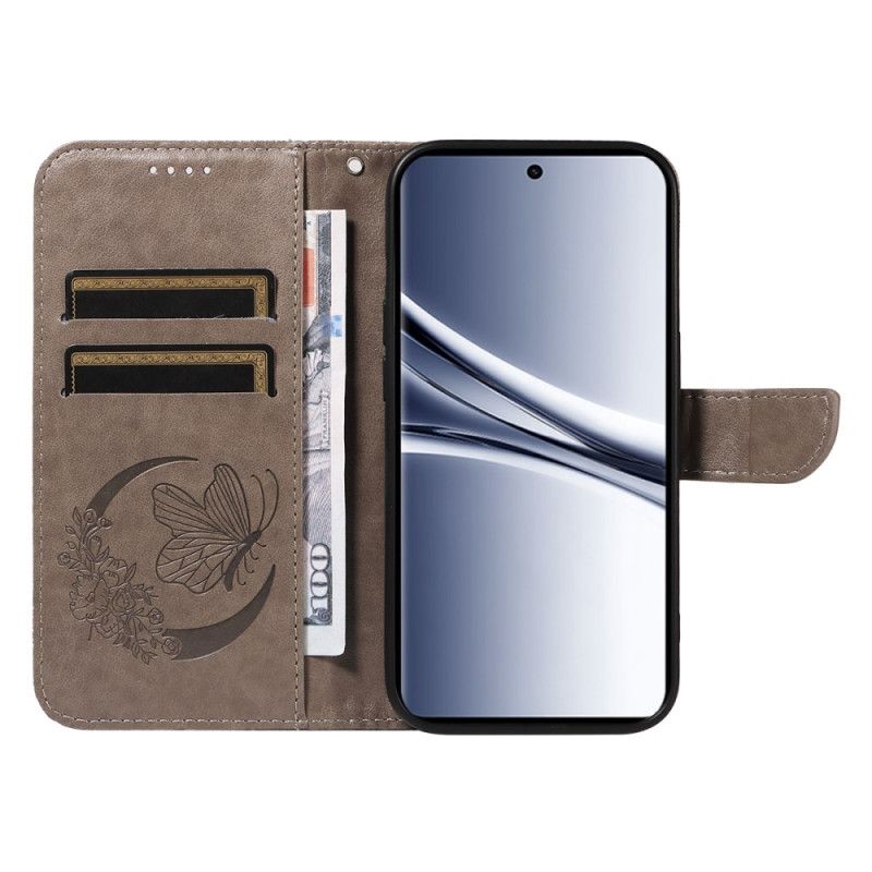 Læder Cover Xiaomi Redmi Note 15 5g Telefon Etui Grafisk Sommerfugl