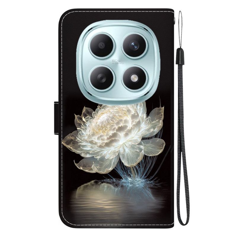 Læder Cover Xiaomi Redmi Note 15 5g Telefon Etui Krystalpæon