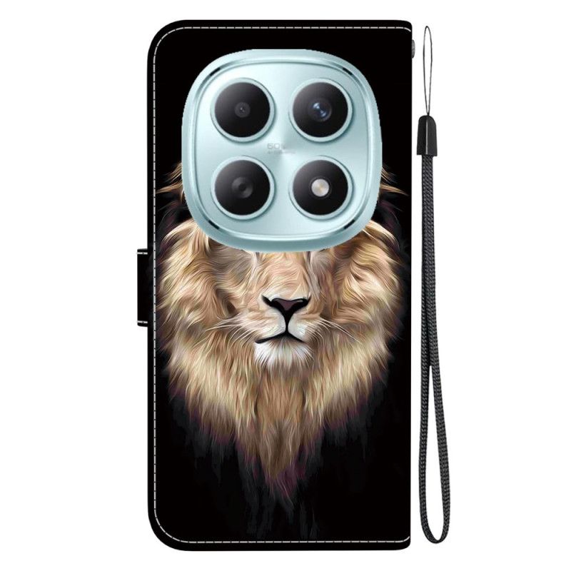 Læder Cover Xiaomi Redmi Note 15 5g Telefon Etui Løvehoved