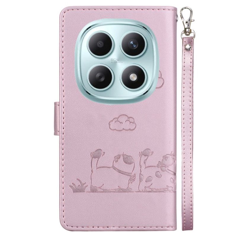 Læder Cover Xiaomi Redmi Note 15 5g Telefon Etui Rfid Blokering Og Killingmønster