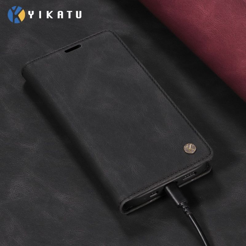Læder Cover Xiaomi Redmi Note 15 5g Yikatu Ruskindseffekt