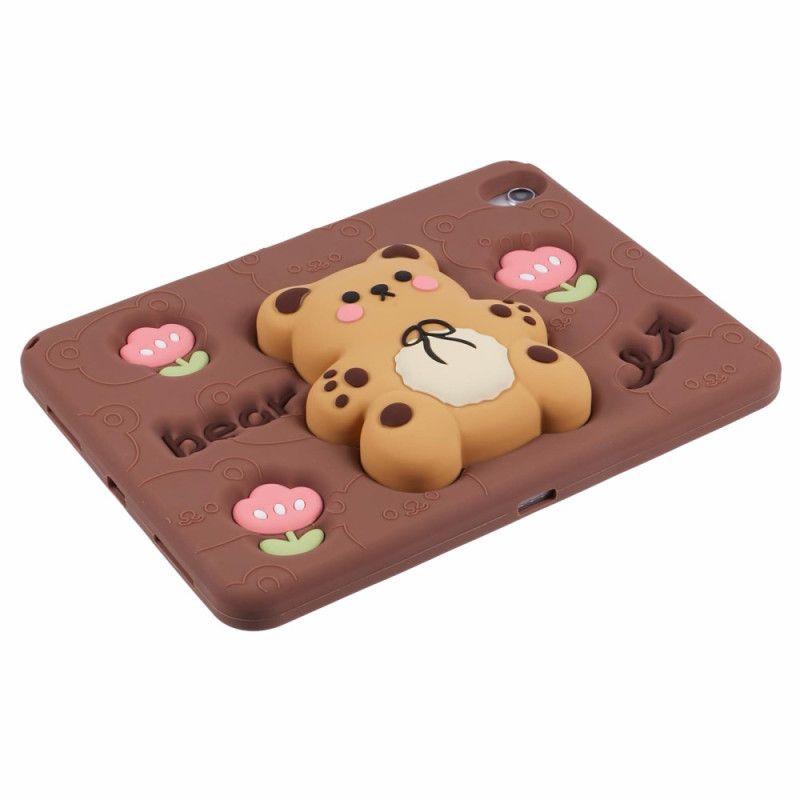 Case iPad (2025) Telefon Etui Bamseholder Og Tulipanmønster