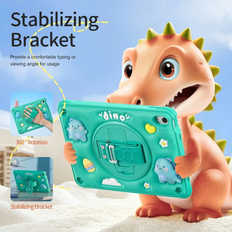 Cover iPad (2025) Børne Dinosaurrem Og Støtte