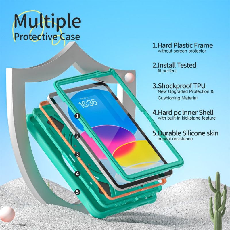 Cover iPad (2025) Håndtag Og Stativ Til Børnedinosaur