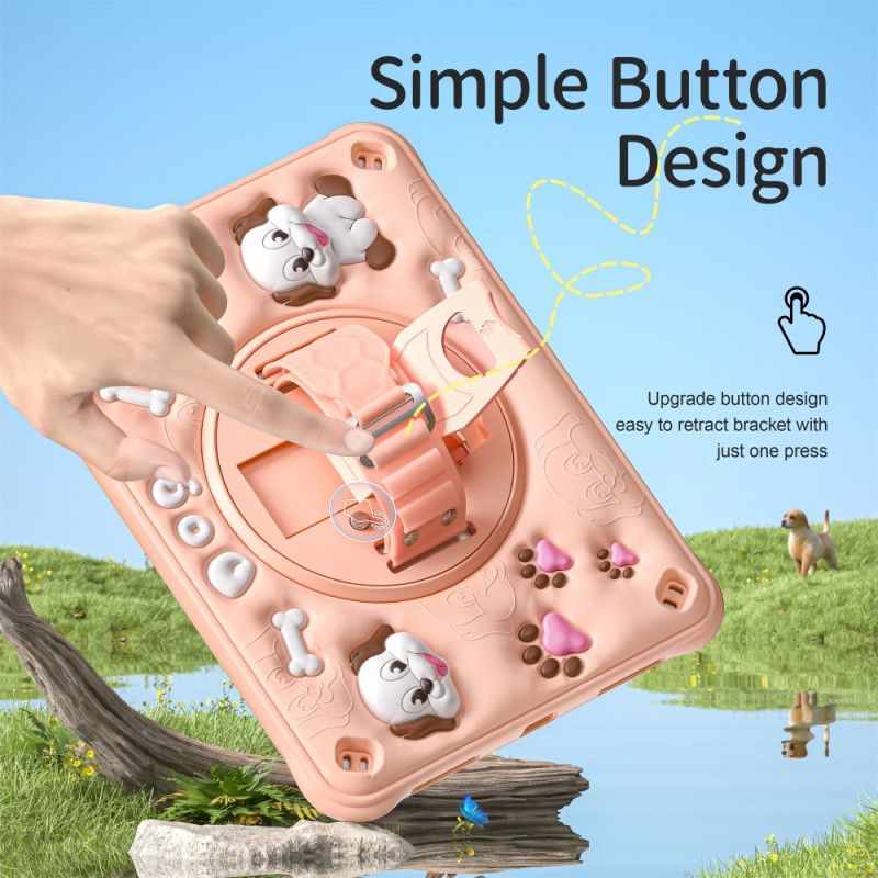 Cover iPad (2025) Skulderrem Og Stativ Til Børnehund