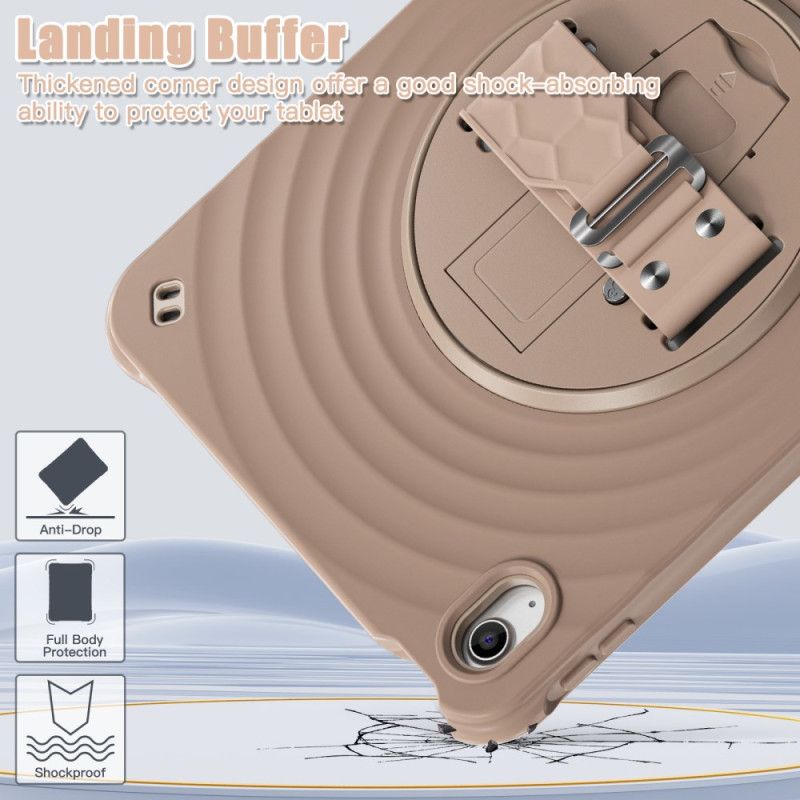 Cover iPad (2025) Telefon Etui 360-graders Roterende Holder Og Skulderrem