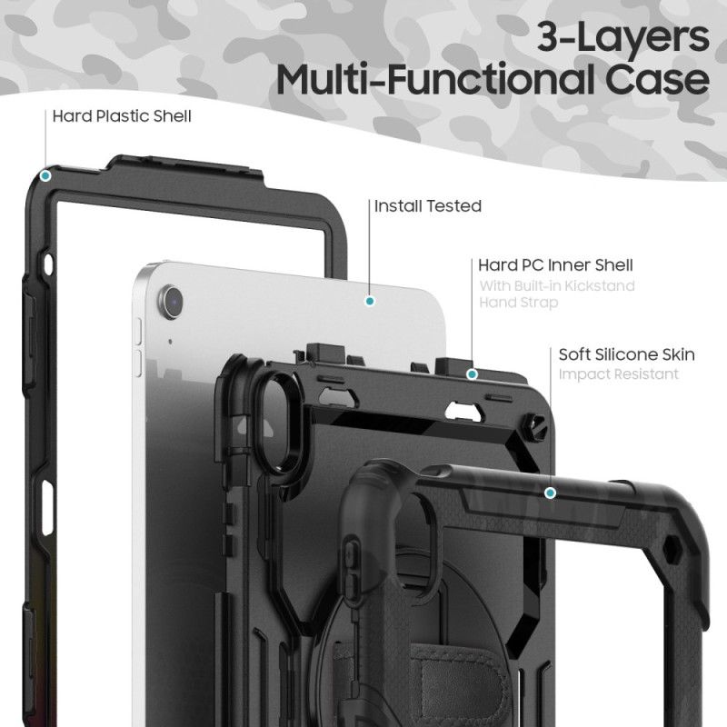 Cover iPad (2025) Telefon Etui Fuld Beskyttelse Med Skulderrem