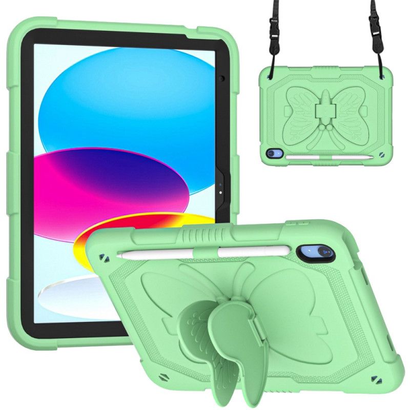 Cover iPad (2025) Telefon Etui Holdbar Og Solid Sommerfugleskulderrem