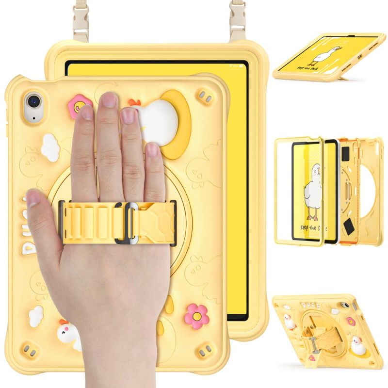 Cover iPad (2025) Telefon Etui Stativ Og Skulderrem Til Børneande