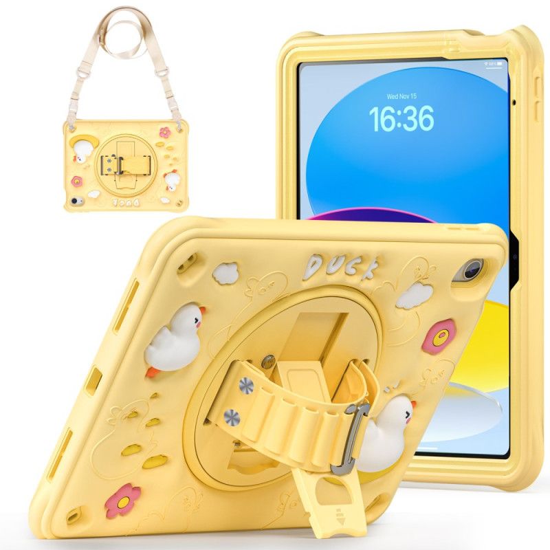 Cover iPad (2025) Telefon Etui Stativ Og Skulderrem Til Børneande