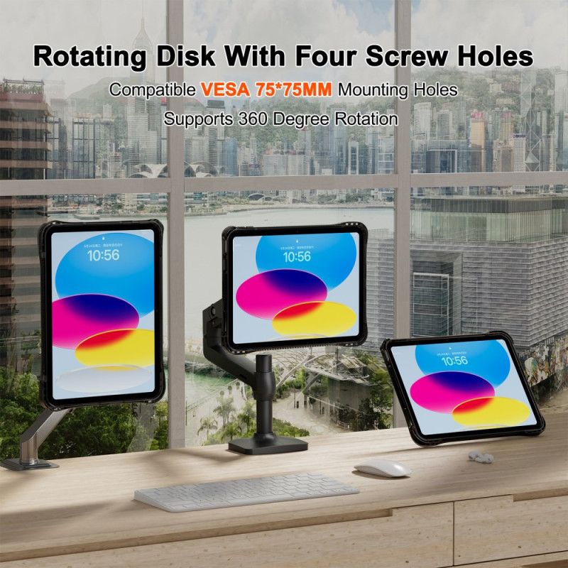 Cover iPad (2025) Telefon Etui Transparent Integreret Stativ