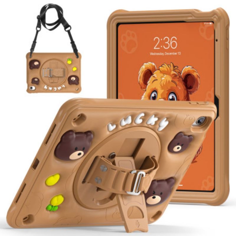 Cover Til iPad (2025) Børnebjørne-rem Og Skulderrem