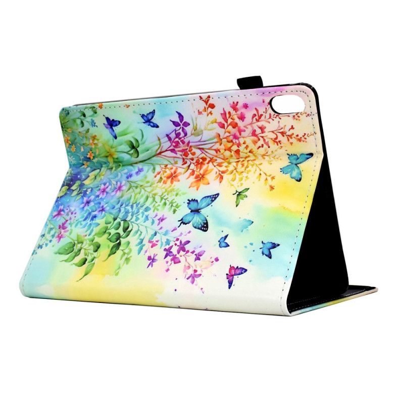 Etui iPad (2025) Blomster Og Sommerfugle