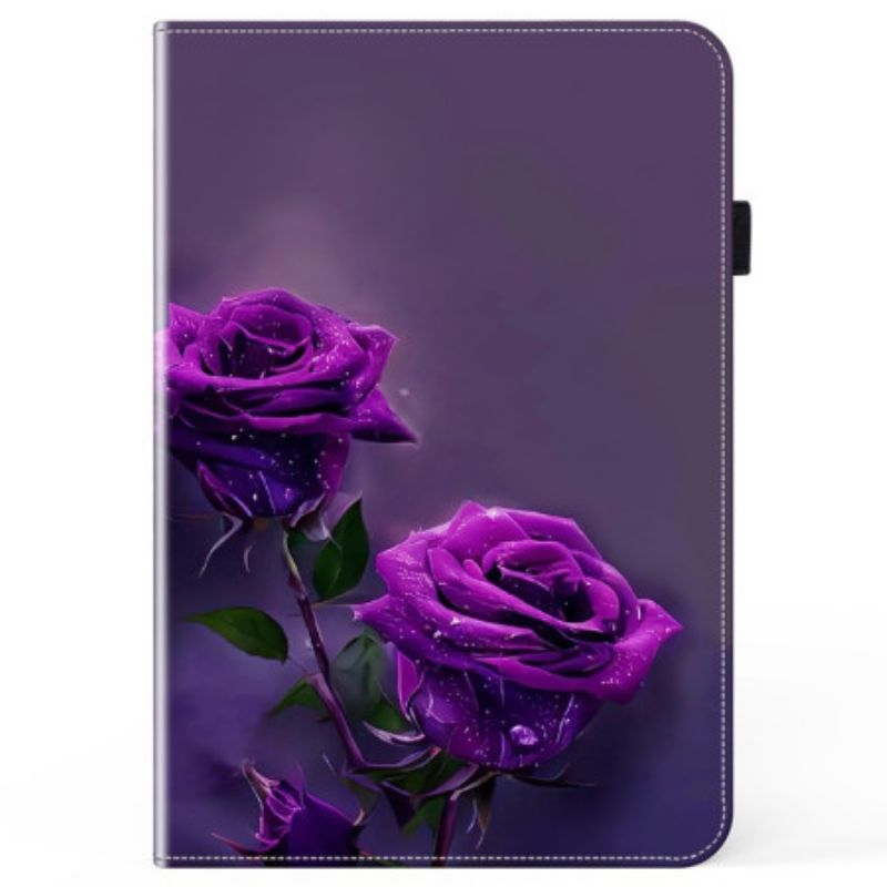 Etui iPad (2025) Lilla Roser