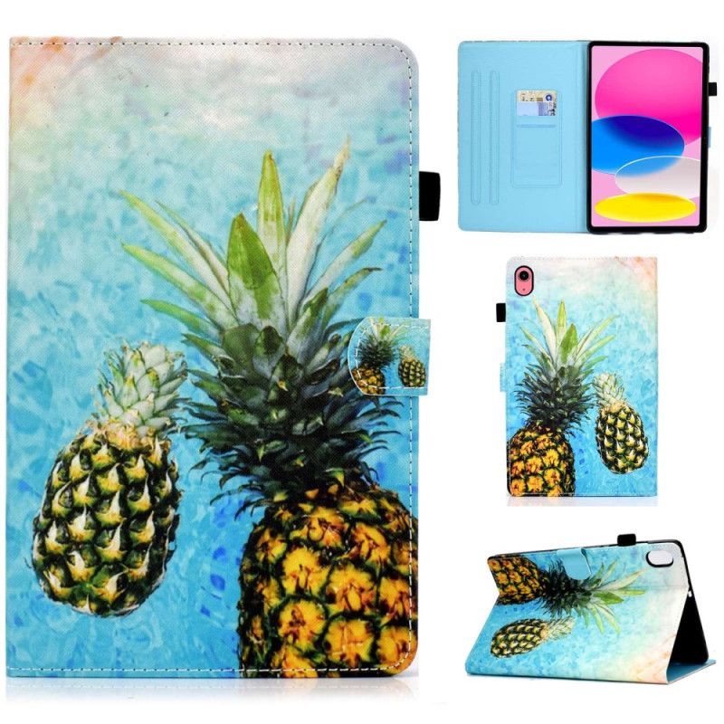 Flip Cover iPad (2025) Grafisk Ananas