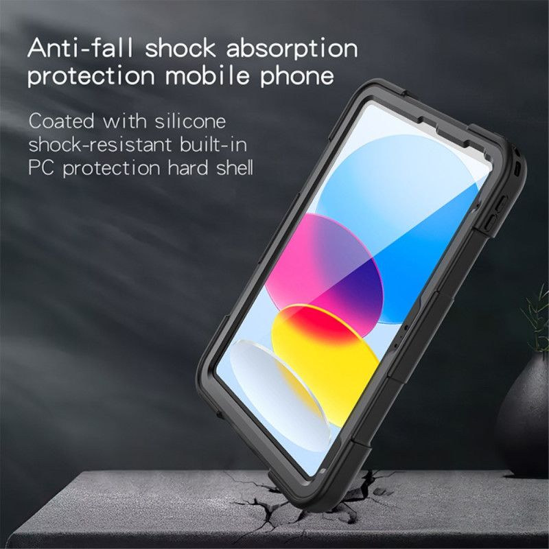 Ip68 Vandtæt Etui Til iPad (2025) / 10.9 (2022) Ip68 Vandtæt Stativ Og Snor