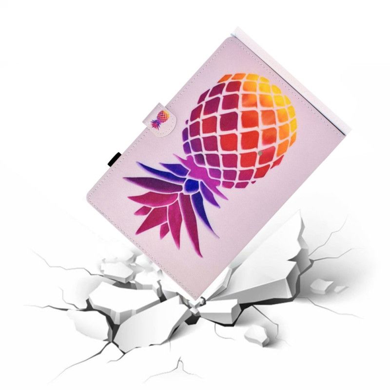 Læder Cover iPad (2025) Farverig Ananas