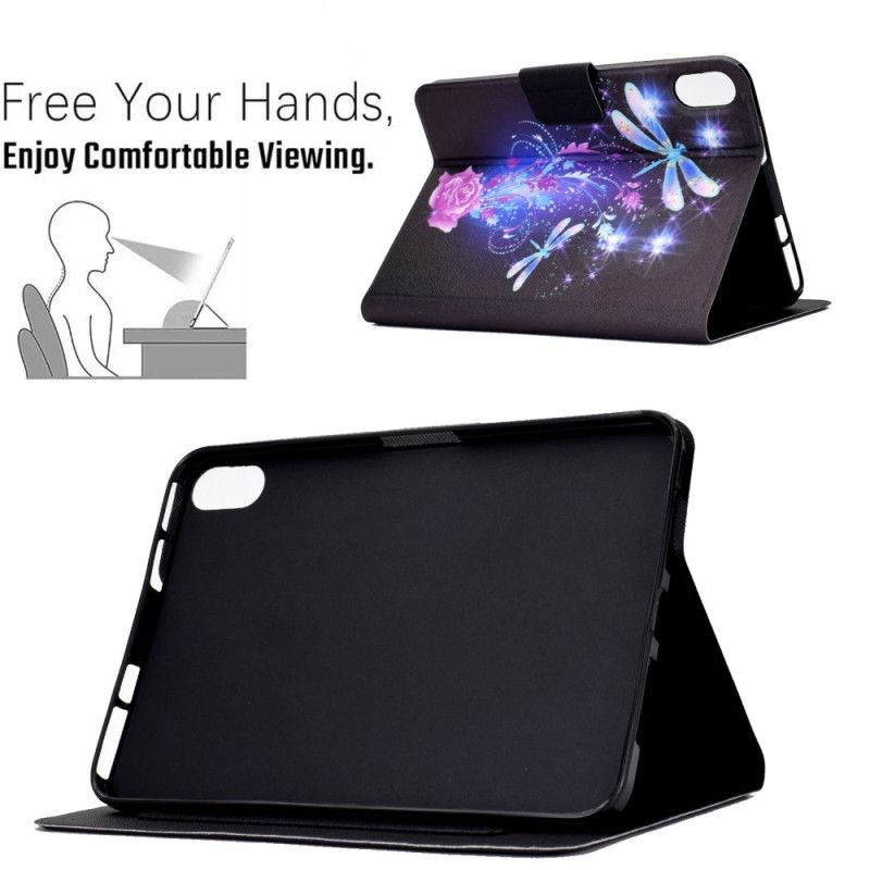 Læder Cover iPad (2025) Telefon Etui Sommerfugleeventyr