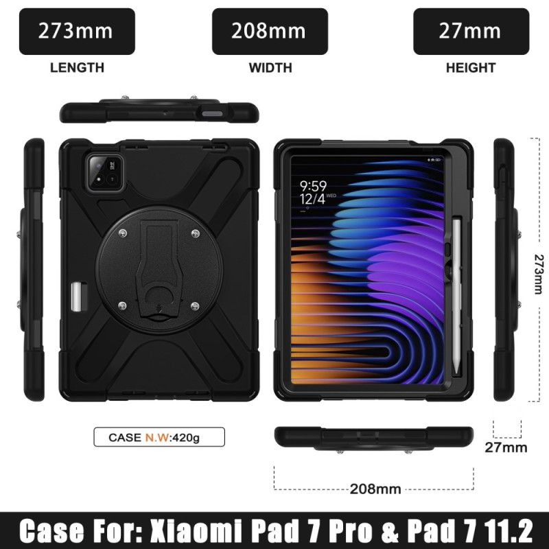 Cover Xiaomi Pad 7 / 7 Pro Roterende Støtte