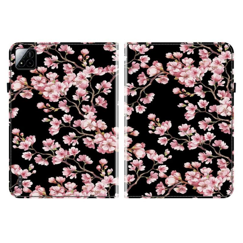 Læder Cover Xiaomi Pad 7 / 7 Pro Telefon Etui Blommeblomster