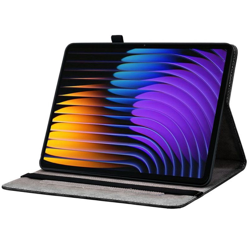 Læder Cover Xiaomi Pad 7 / 7 Pro Telefon Etui Gyldne Roser Og Sommerfugle