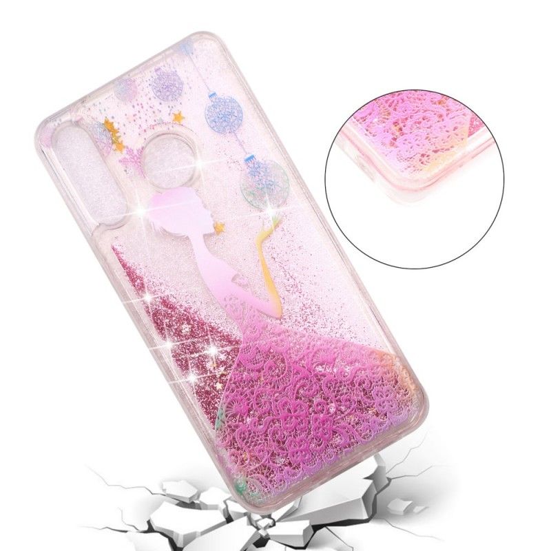 Cover for Huawei P30 Lite Gennemsigtig Glitterkjole