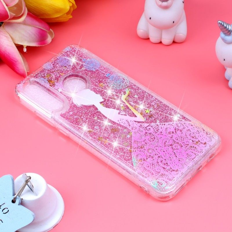 Cover for Huawei P30 Lite Gennemsigtig Glitterkjole
